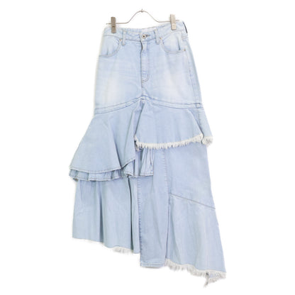 UN3D アンスリード ﾗｲﾄﾌﾞﾙｰ ﾃｨｱｰﾄﾞ ﾃﾞﾆﾑｽｶｰﾄ スカート 38