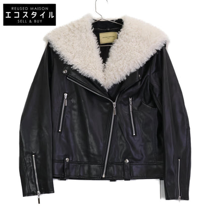 UNITED ARROWS ユナイテッドアローズ ブラック ファー付き ダブルライダースジャケット ジャケット 38