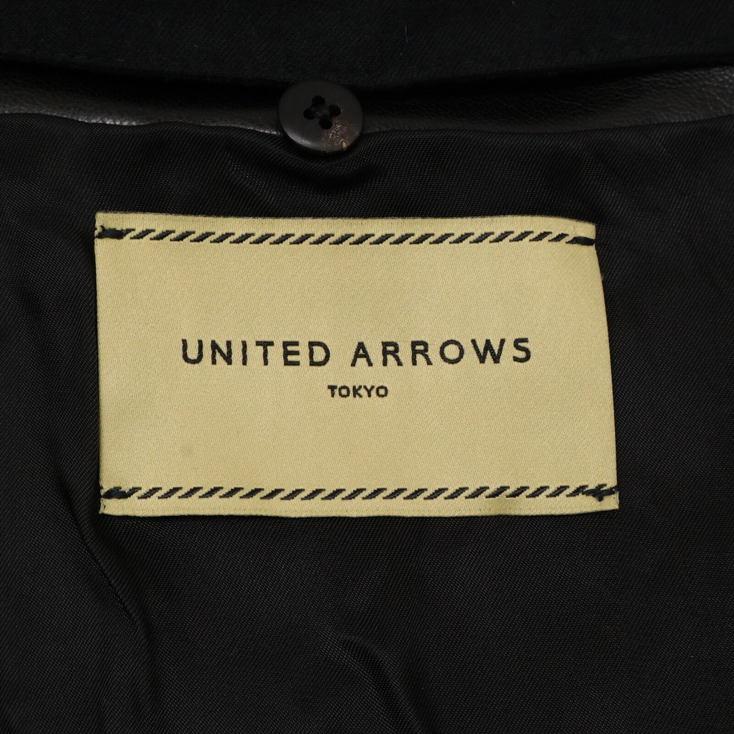 UNITED ARROWS ユナイテッドアローズ ブラック ファー付き ダブルライダースジャケット ジャケット 38
