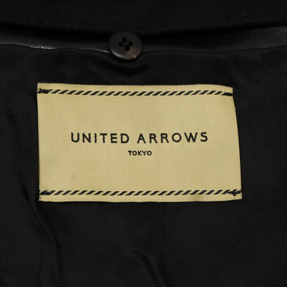 UNITED ARROWS ユナイテッドアローズ ブラック ファー付き ダブルライダースジャケット ジャケット 38