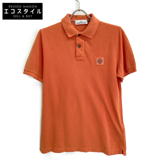 STONE ISLAND ストーンアイランド 621522S67 ｵﾚﾝｼﾞ ﾛｺﾞ刺繍 ﾎﾟﾛｼｬﾂ トップス M