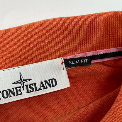STONE ISLAND ストーンアイランド 621522S67 ｵﾚﾝｼﾞ ﾛｺﾞ刺繍 ﾎﾟﾛｼｬﾂ トップス M