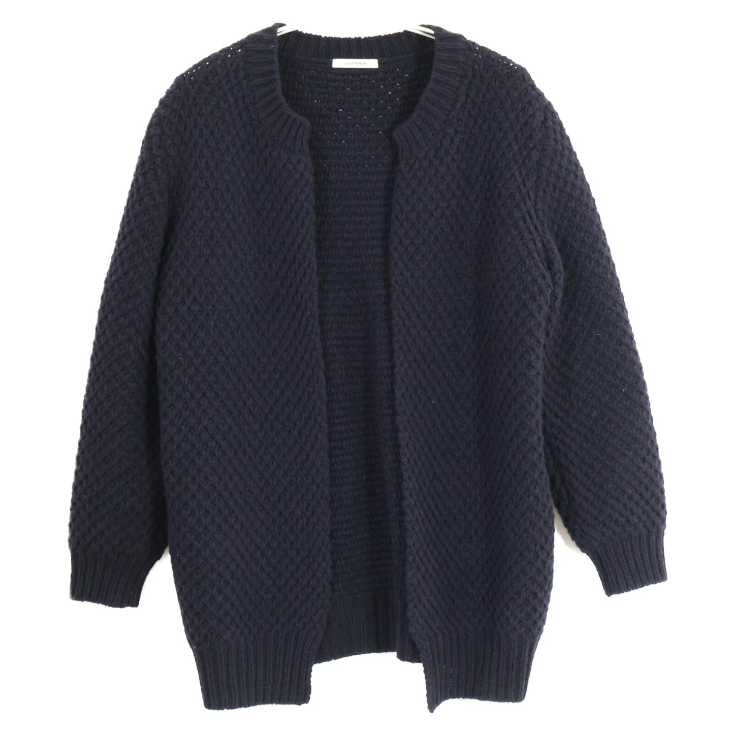 ANSPINNEN スピネン ANS-WK0093 ネイビー ヤクウール ワッフルカーディガン トップス 38