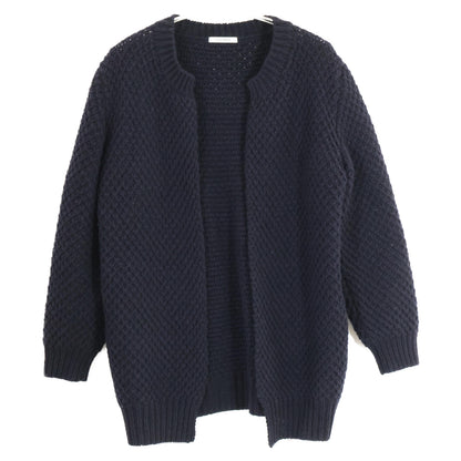 ANSPINNEN スピネン ANS-WK0093 ネイビー ヤクウール ワッフルカーディガン トップス 38