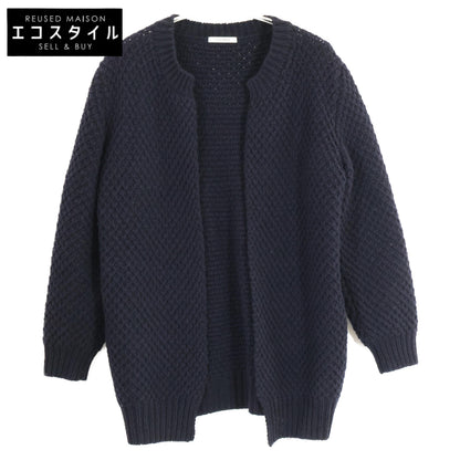 ANSPINNEN スピネン ANS-WK0093 ネイビー ヤクウール ワッフルカーディガン トップス 38
