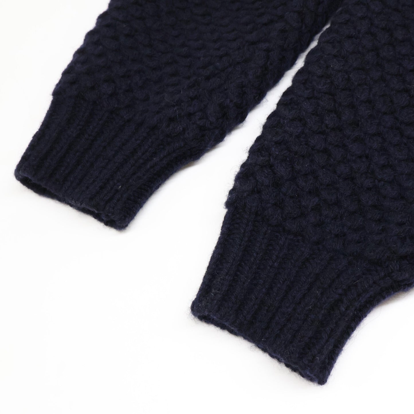 ANSPINNEN スピネン ANS-WK0093 ネイビー ヤクウール ワッフルカーディガン トップス 38