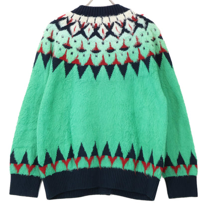 sacai サカイ 24SS ｸﾞﾘｰﾝ 24ｰ03333M ｼﾞｬｶﾞｰﾄﾞﾆｯﾄｶｰﾃﾞｨｶﾞﾝ トップス 1