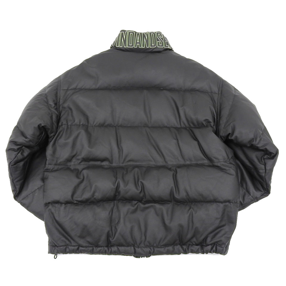 WIND AND SEA ウィンダンシー WIND AND SEA ウィンダンシー ラムレザー ダウンジャケット メンズ ブラック XL WDS-13TH-09 ジャケット XL