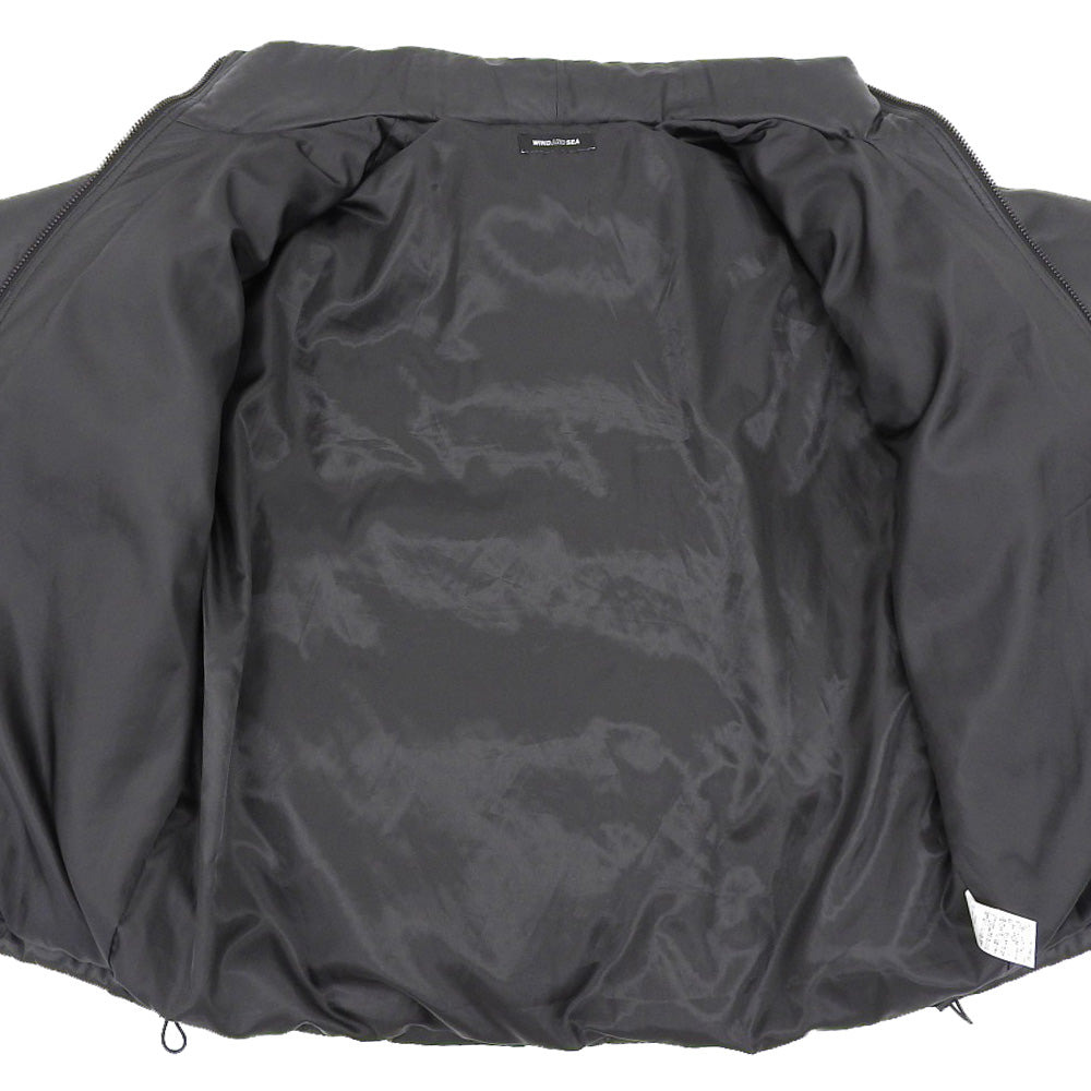 WIND AND SEA ウィンダンシー WIND AND SEA ウィンダンシー ラムレザー ダウンジャケット メンズ ブラック XL WDS-13TH-09 ジャケット XL