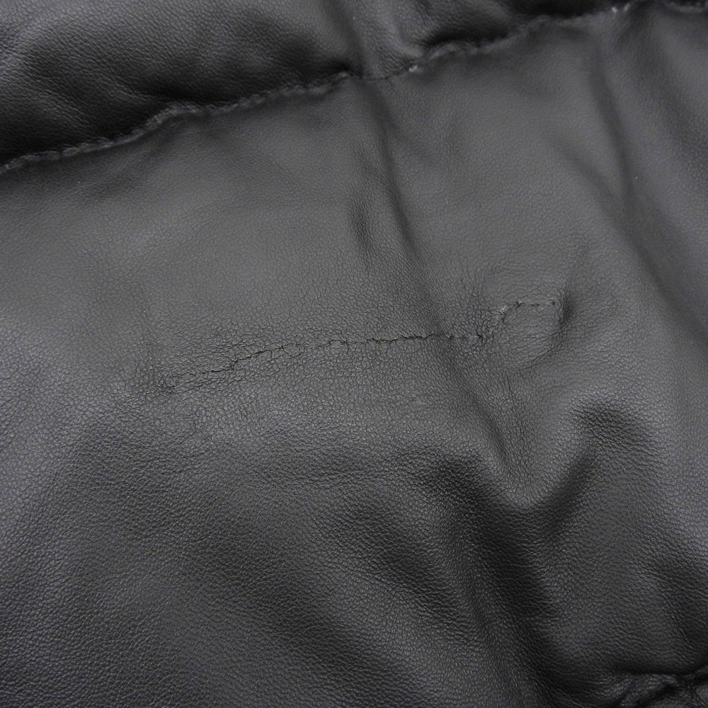 WIND AND SEA ウィンダンシー WIND AND SEA ウィンダンシー ラムレザー ダウンジャケット メンズ ブラック XL WDS-13TH-09 ジャケット XL