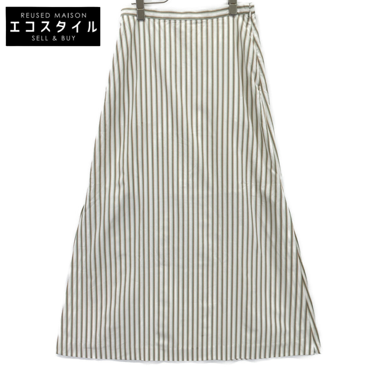 AURALEE オーラリー A9SS03TS WASHED FINX TWILL STRIPE LONG ｽｶｰﾄ スカート 1