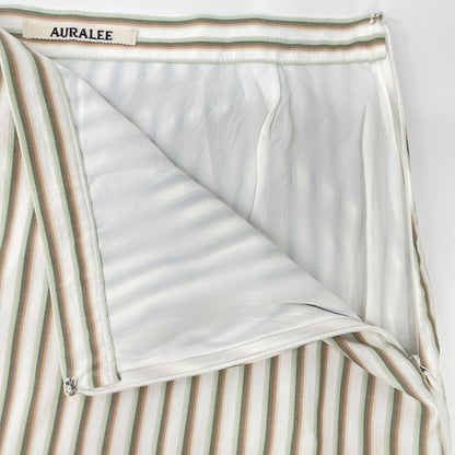 AURALEE オーラリー A9SS03TS WASHED FINX TWILL STRIPE LONG ｽｶｰﾄ スカート 1