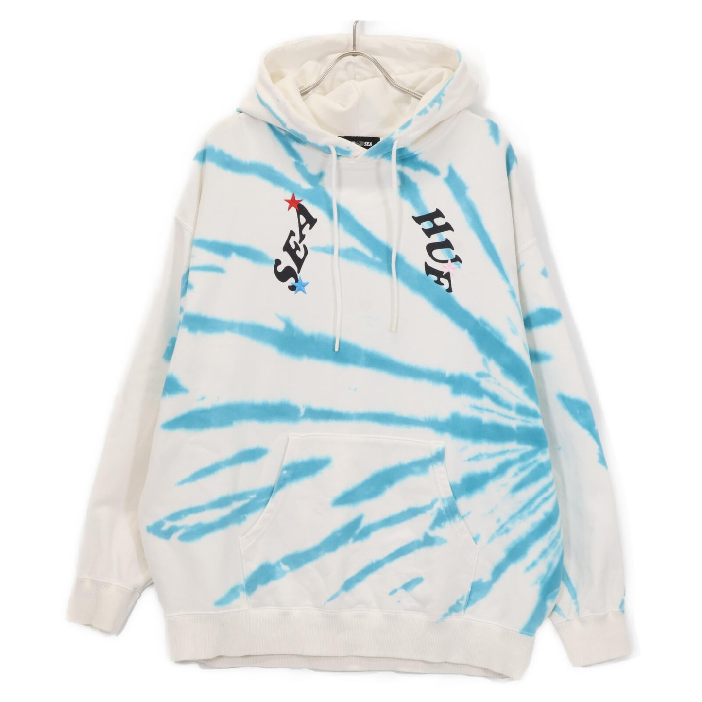 WIND AND SEA ウィンダンシー ×HUF ﾎﾜｲﾄ ｸﾞﾗﾃﾞｰｼｮﾝ ﾌﾟﾙﾊﾟｰｶｰ トップス L
