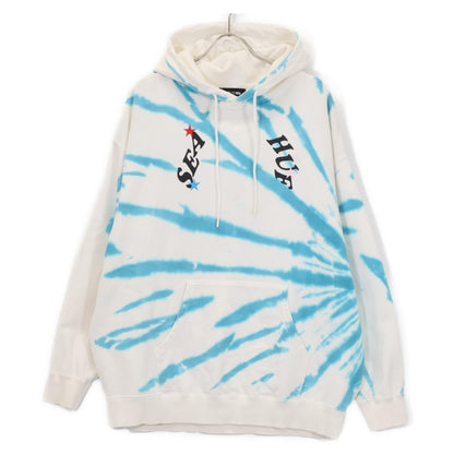 WIND AND SEA ウィンダンシー ×HUF ﾎﾜｲﾄ ｸﾞﾗﾃﾞｰｼｮﾝ ﾌﾟﾙﾊﾟｰｶｰ トップス L