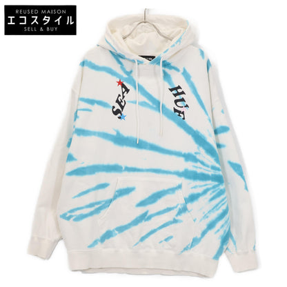 WIND AND SEA ウィンダンシー ×HUF ﾎﾜｲﾄ ｸﾞﾗﾃﾞｰｼｮﾝ ﾌﾟﾙﾊﾟｰｶｰ トップス L