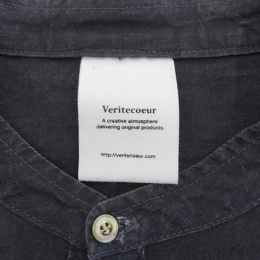 Veritecoeur ヴェリテクール シャツワンピース レディース リネン チャコールグレー F VC-1254 ワンピース F