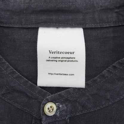 Veritecoeur ヴェリテクール シャツワンピース レディース リネン チャコールグレー F VC-1254 ワンピース F