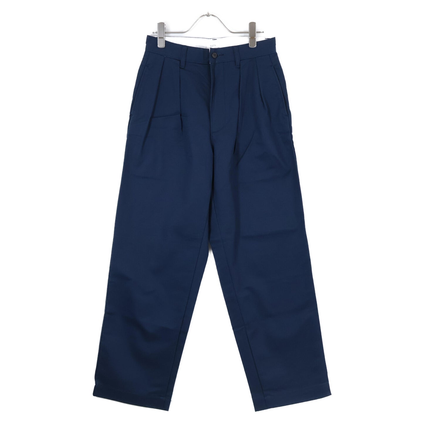 CIOTA シオタ PTLM-124 ネイビー コットン ツータック チノパンツ ボトムス 2
