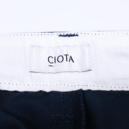 CIOTA シオタ PTLM-124 ネイビー コットン ツータック チノパンツ ボトムス 2