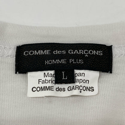 COMMEdesGARCONS HOMME PLUS コムデギャルソンオムプリュス PI-T028 グレー フラワー刺繍オーバーサイズTシャツ トップス L