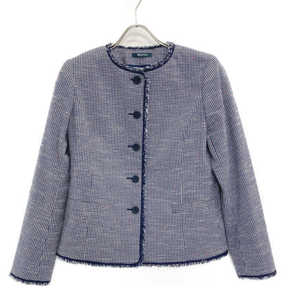 Aquascutum アクアスキュータム ﾈｲﾋﾞｰ ﾌｧﾝｼｰﾂｨｰﾄﾞ ｼﾞｬｹｯﾄ ジャケット 10