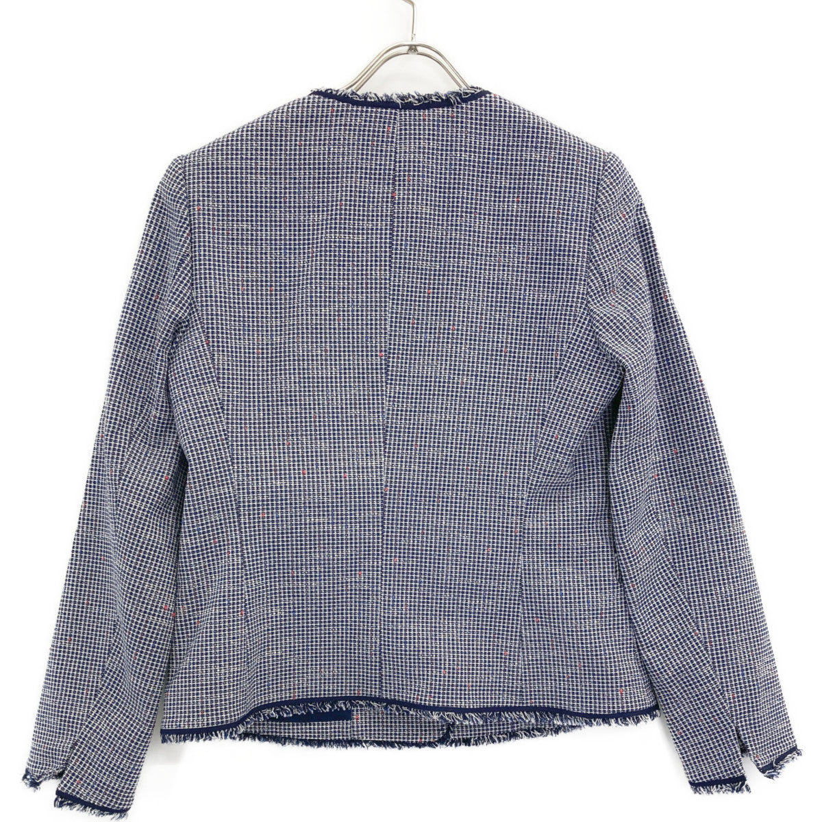 Aquascutum アクアスキュータム ﾈｲﾋﾞｰ ﾌｧﾝｼｰﾂｨｰﾄﾞ ｼﾞｬｹｯﾄ ジャケット 10