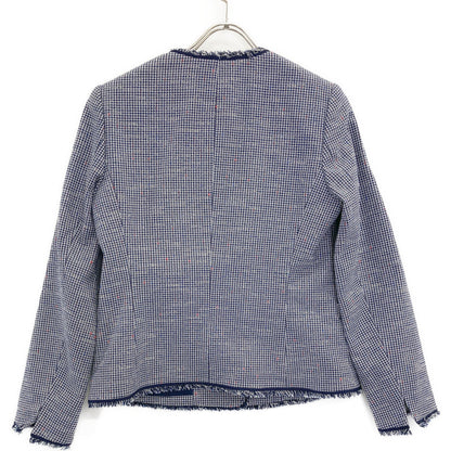 Aquascutum アクアスキュータム ﾈｲﾋﾞｰ ﾌｧﾝｼｰﾂｨｰﾄﾞ ｼﾞｬｹｯﾄ ジャケット 10