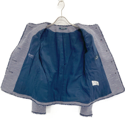 Aquascutum アクアスキュータム ﾈｲﾋﾞｰ ﾌｧﾝｼｰﾂｨｰﾄﾞ ｼﾞｬｹｯﾄ ジャケット 10