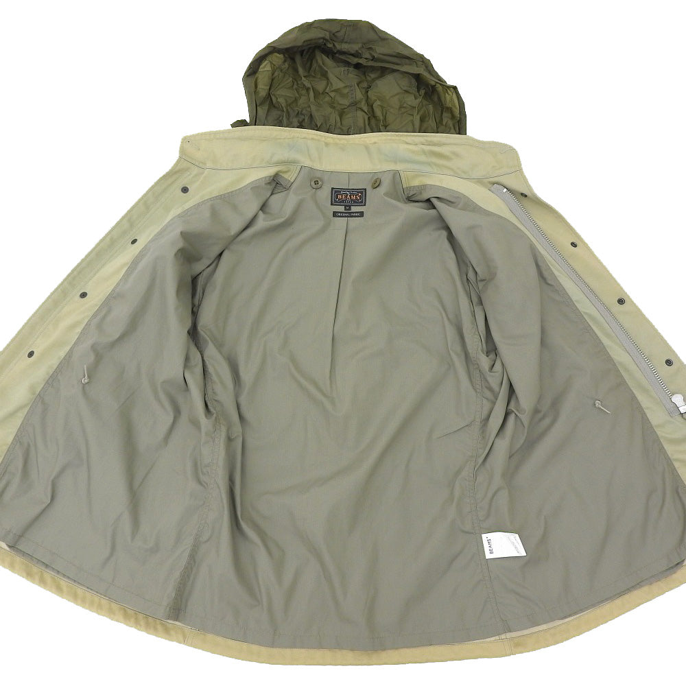 BEAMS ビームス 中空糸 サテン M-65 ジャケット メンズ カーキ M ジャケット M