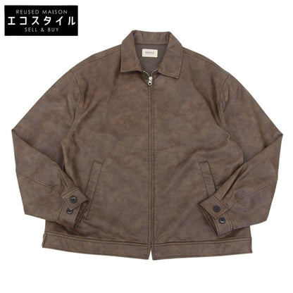 B:MING ビーミング 美品 ambiance フェイクレザー ブルゾン メンズ ブラウン L ジャケット L