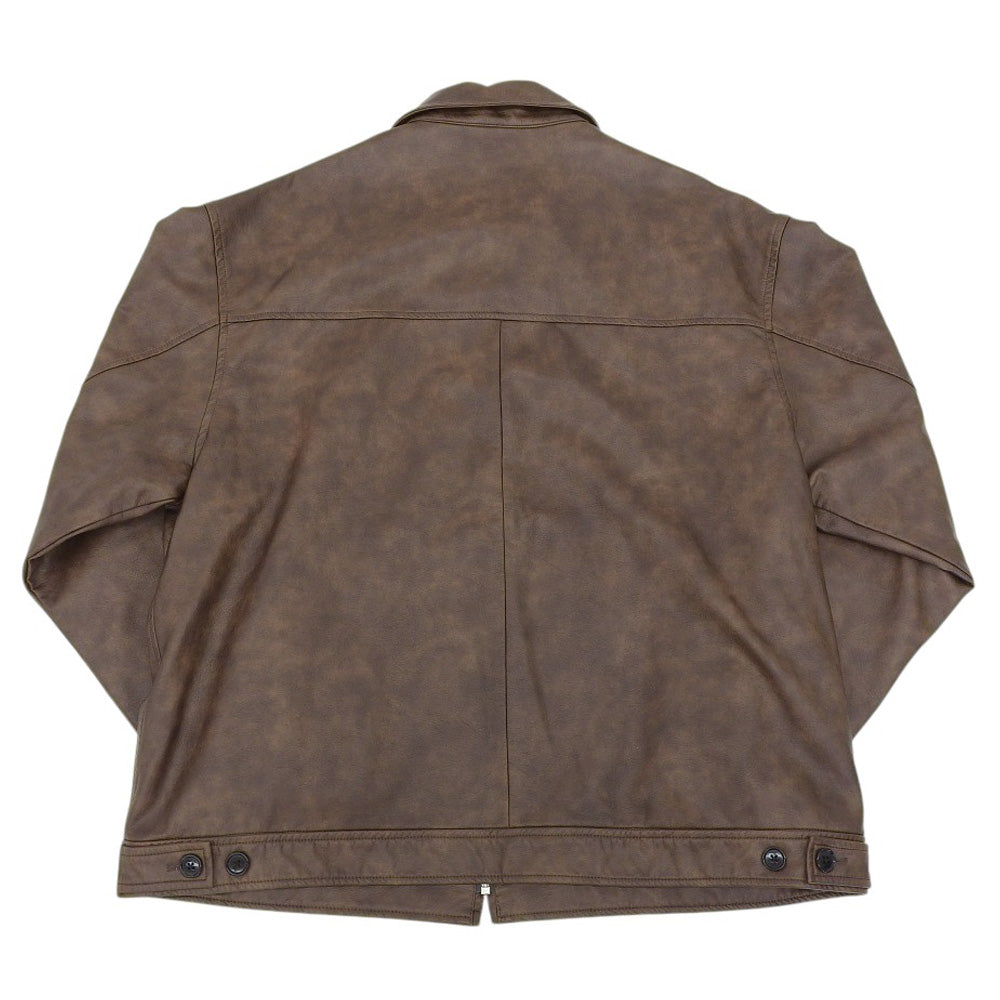 B:MING ビーミング 美品 ambiance フェイクレザー ブルゾン メンズ ブラウン L ジャケット L