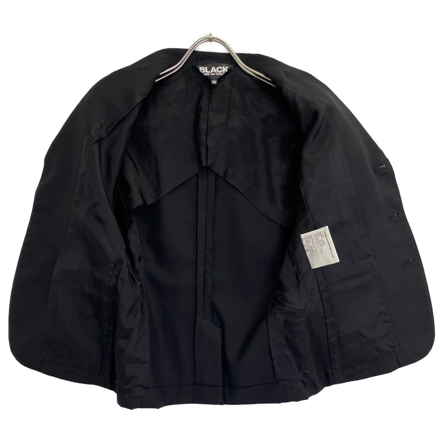 BLACKCOMMEdesGARCONS ブラックコムデギャルソン 1C-J009 ﾌﾞﾗｯｸ 3B ﾃｰﾗｰﾄﾞｼﾞｬｹｯﾄ ジャケット M