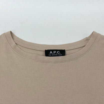 A.P.C. アーペーセー 25082-1-92707 ベージュ 刺繍入り ポケットTシャツ トップス L