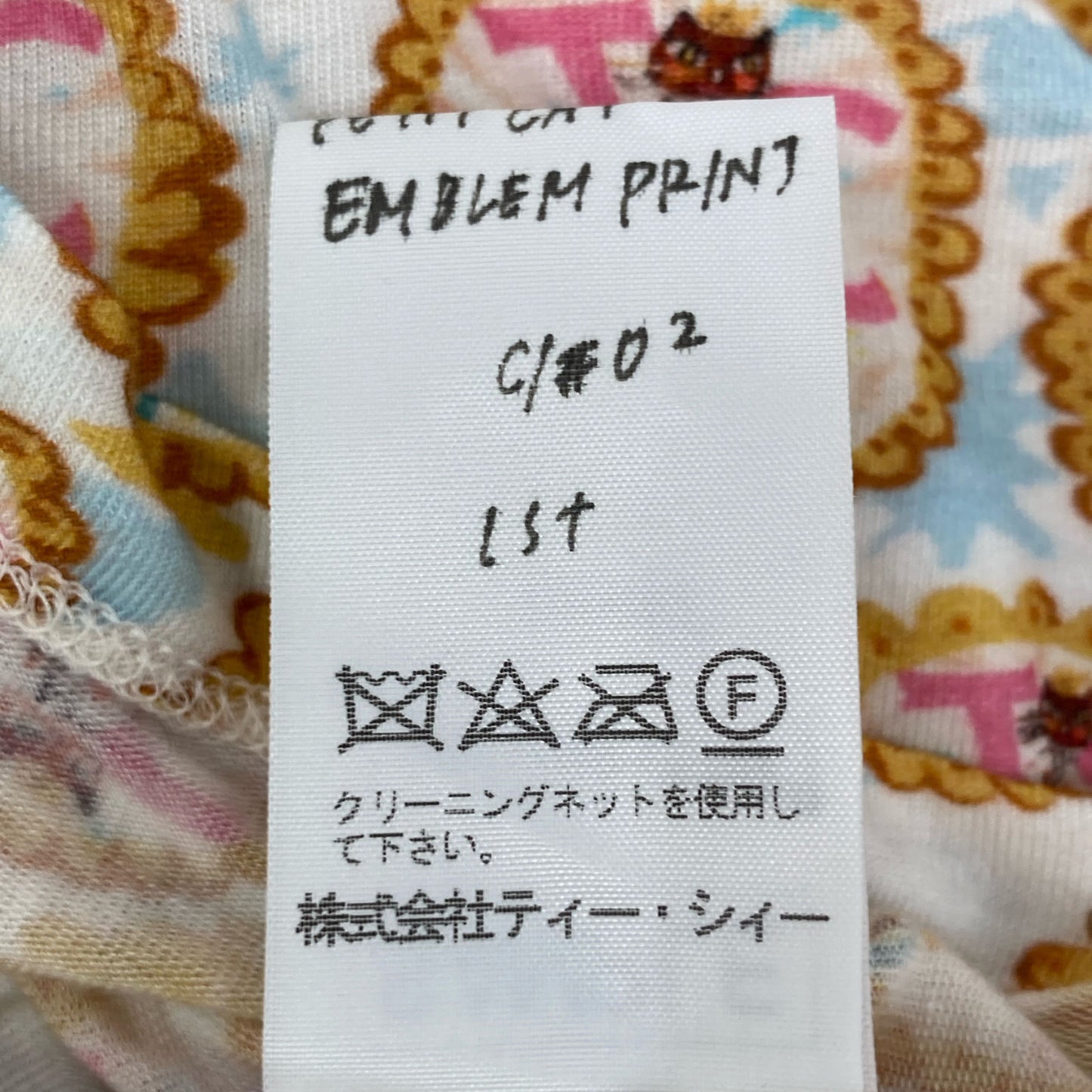 TSUMORI CHISATO ツモリチサト 224-JT037 PETIT CAT EMBLEM PRINT TOPS トップス 表記なし