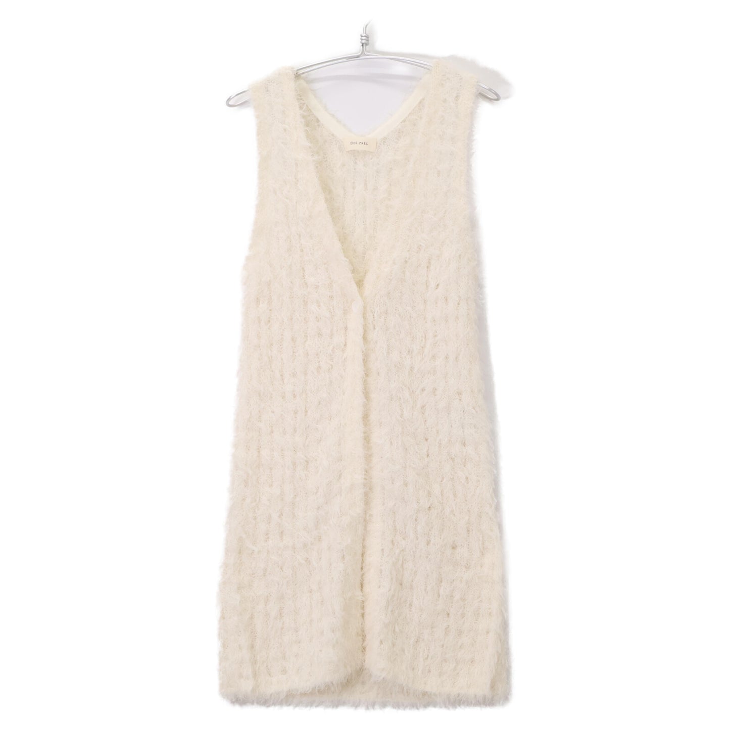 DES PRES デプレ 25年 アイボリー フラッフィーコットンニットジレ ベスト F