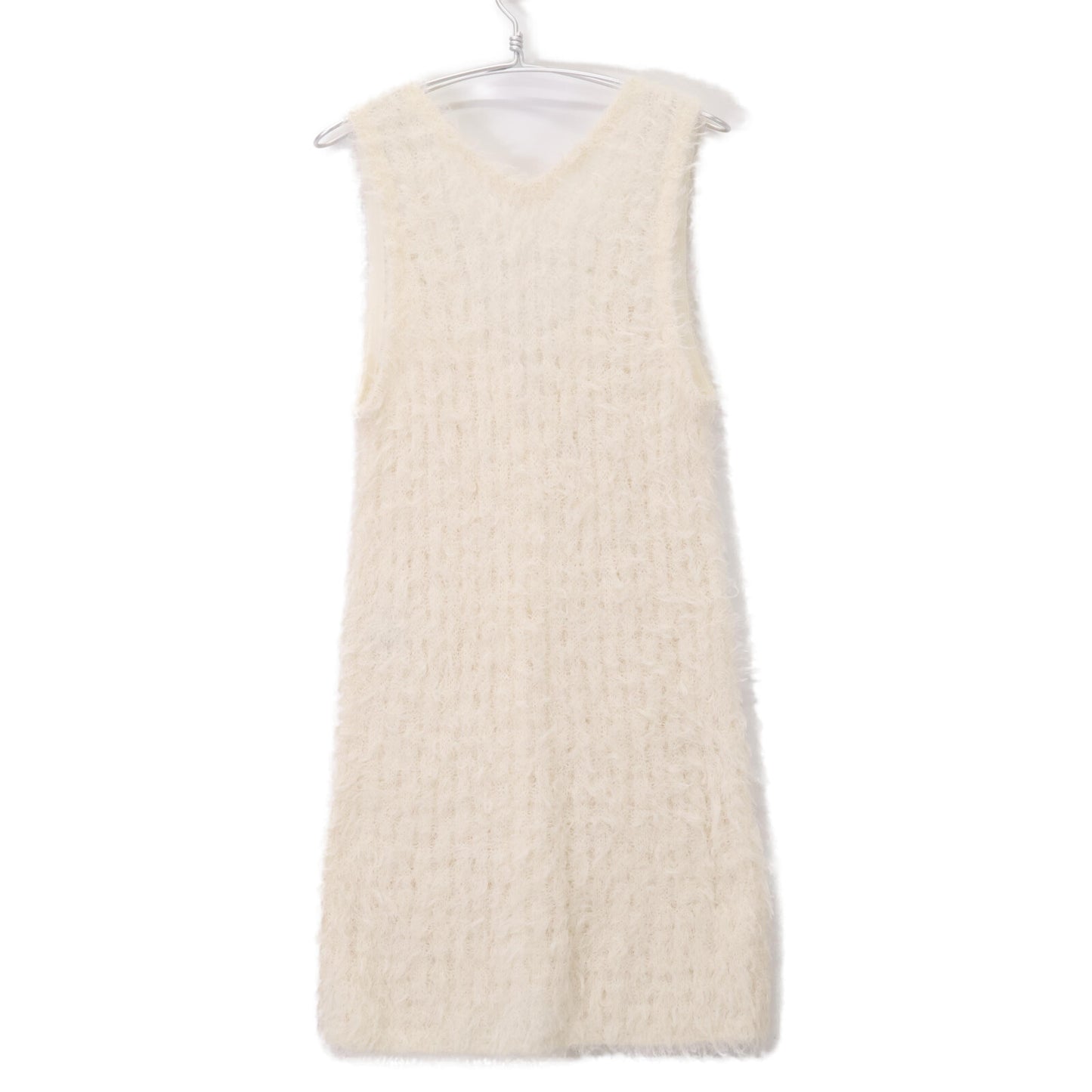 DES PRES デプレ 25年 アイボリー フラッフィーコットンニットジレ ベスト F