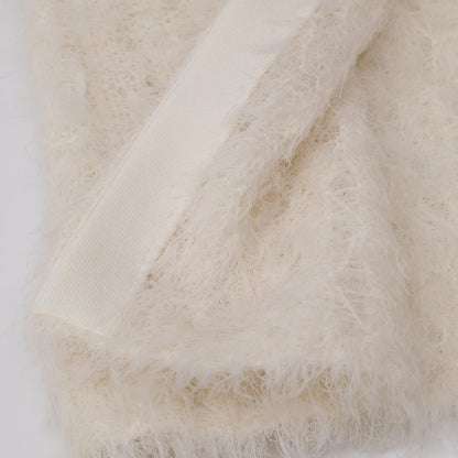 DES PRES デプレ 25年 アイボリー フラッフィーコットンニットジレ ベスト F