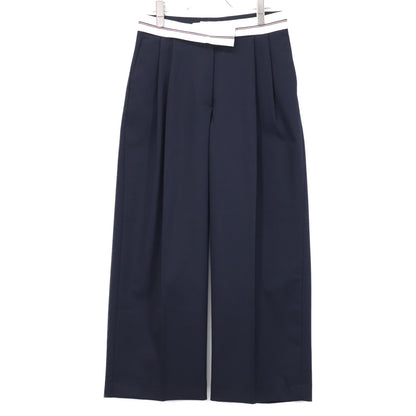 TOMMY HILFIGER トミーヒルフィガー WW44155 ネイビー プレッピー ワイドレッグパンツ ボトムス 36