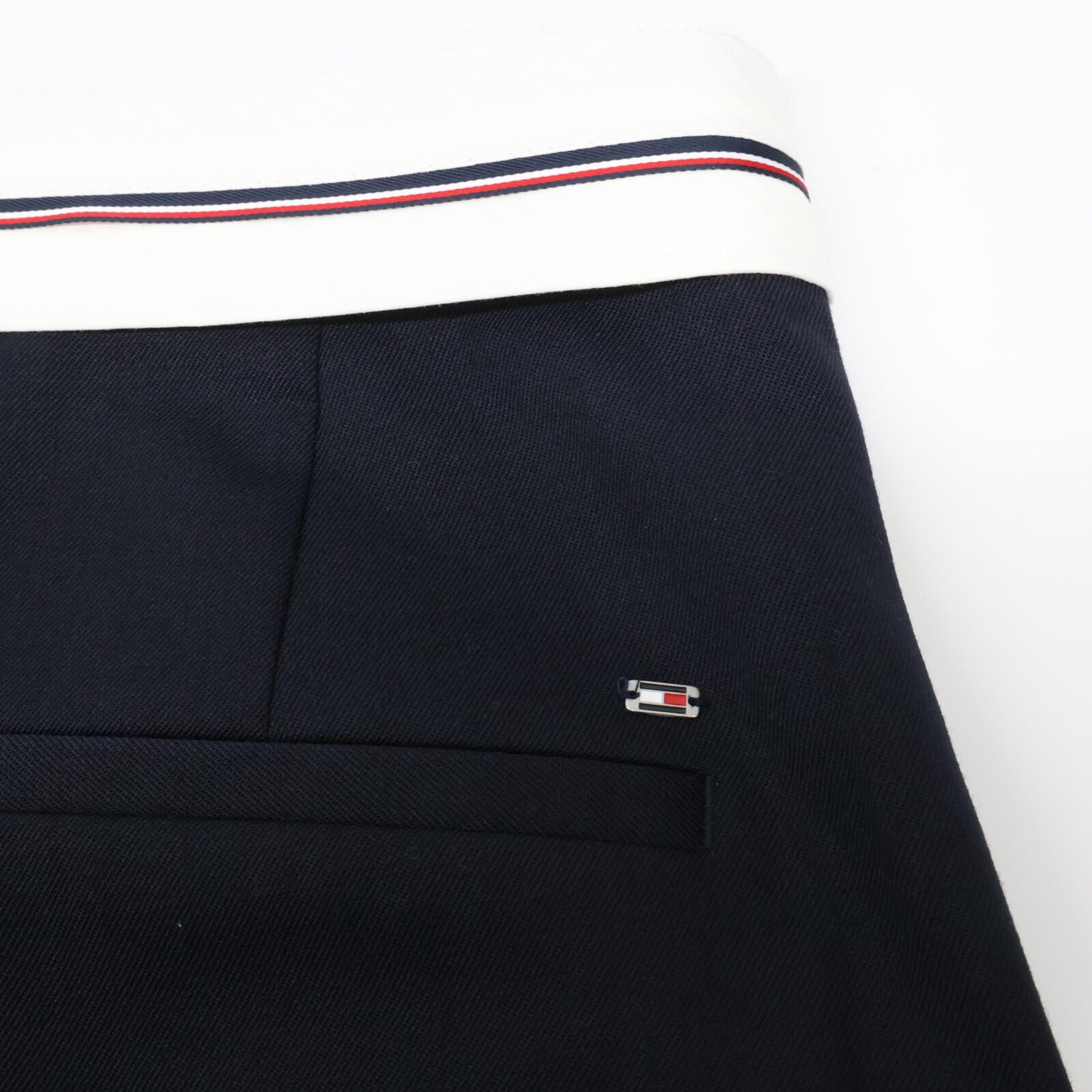 TOMMY HILFIGER トミーヒルフィガー WW44155 ネイビー プレッピー ワイドレッグパンツ ボトムス 36