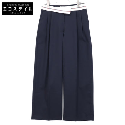 TOMMY HILFIGER トミーヒルフィガー WW44155 ネイビー プレッピー ワイドレッグパンツ ボトムス 36