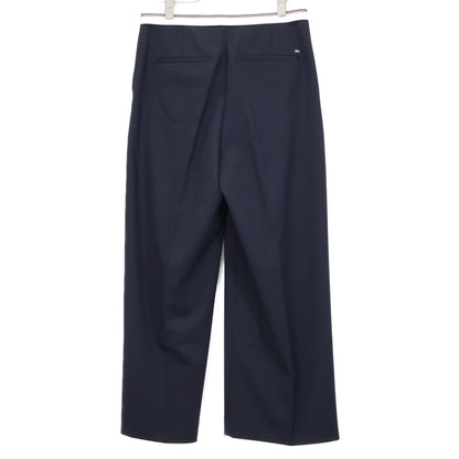TOMMY HILFIGER トミーヒルフィガー WW44155 ネイビー プレッピー ワイドレッグパンツ ボトムス 36