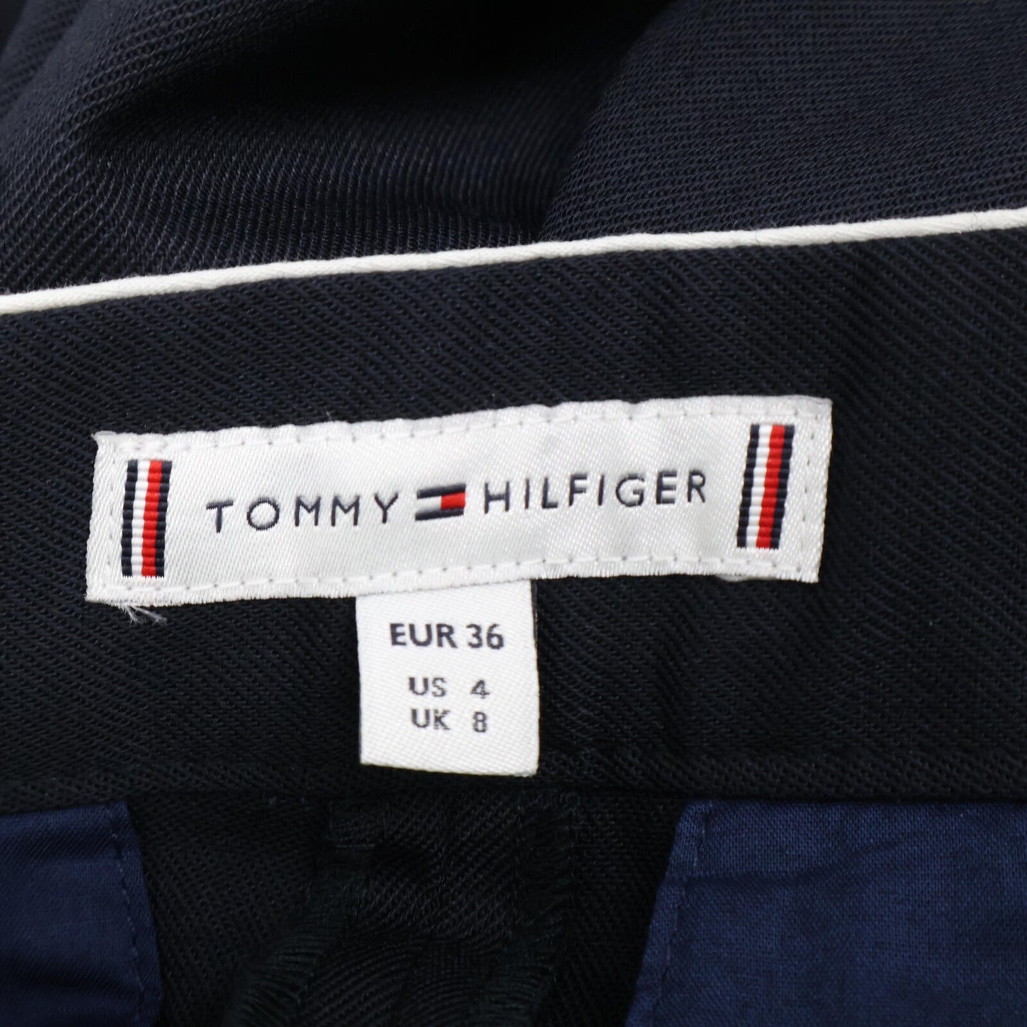 TOMMY HILFIGER トミーヒルフィガー WW44155 ネイビー プレッピー ワイドレッグパンツ ボトムス 36