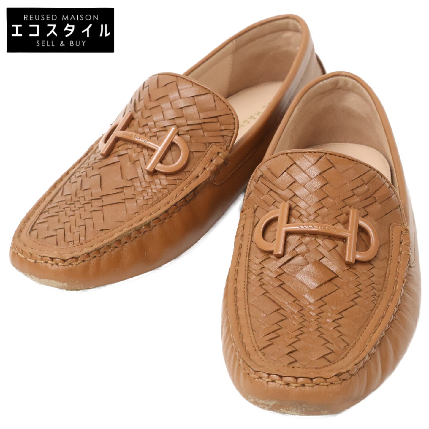 Cole Haan コールハーン W28134 タリー ドライバー ウーブン レザー シューズ 6 1/2B