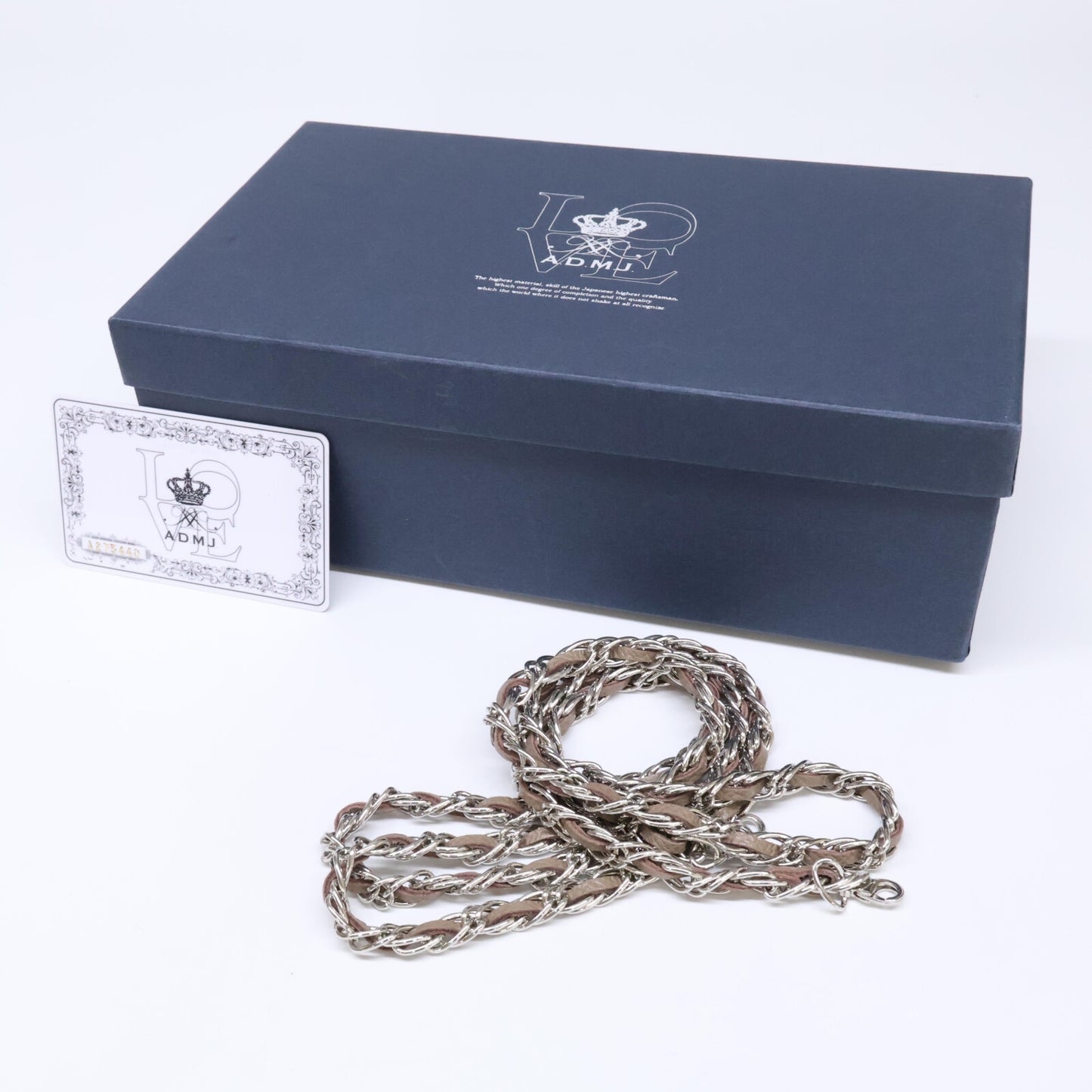 A.D.M.J. Accessoires De Mademoiselle ADMJ スワロフスキー チェーン付 長財布（小銭入れあり）