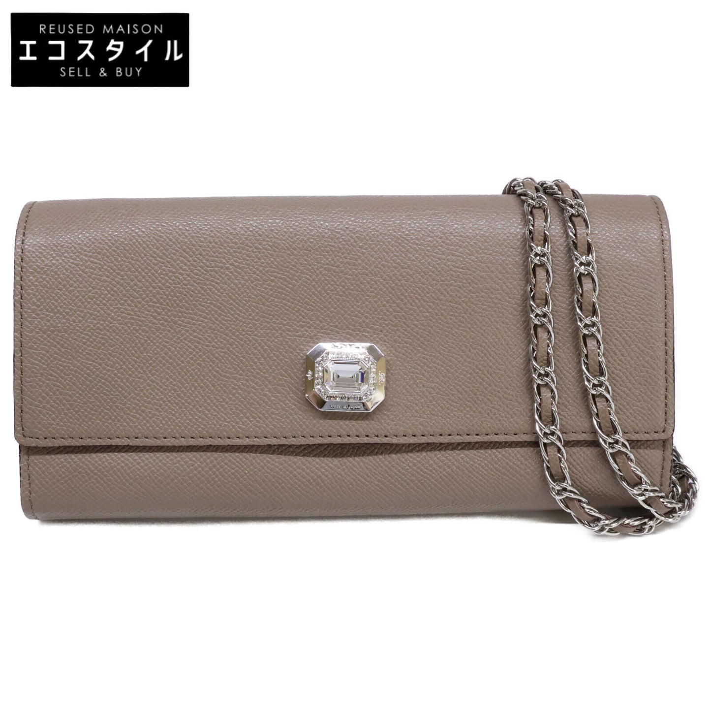 A.D.M.J. Accessoires De Mademoiselle ADMJ スワロフスキー チェーン付 長財布（小銭入れあり）