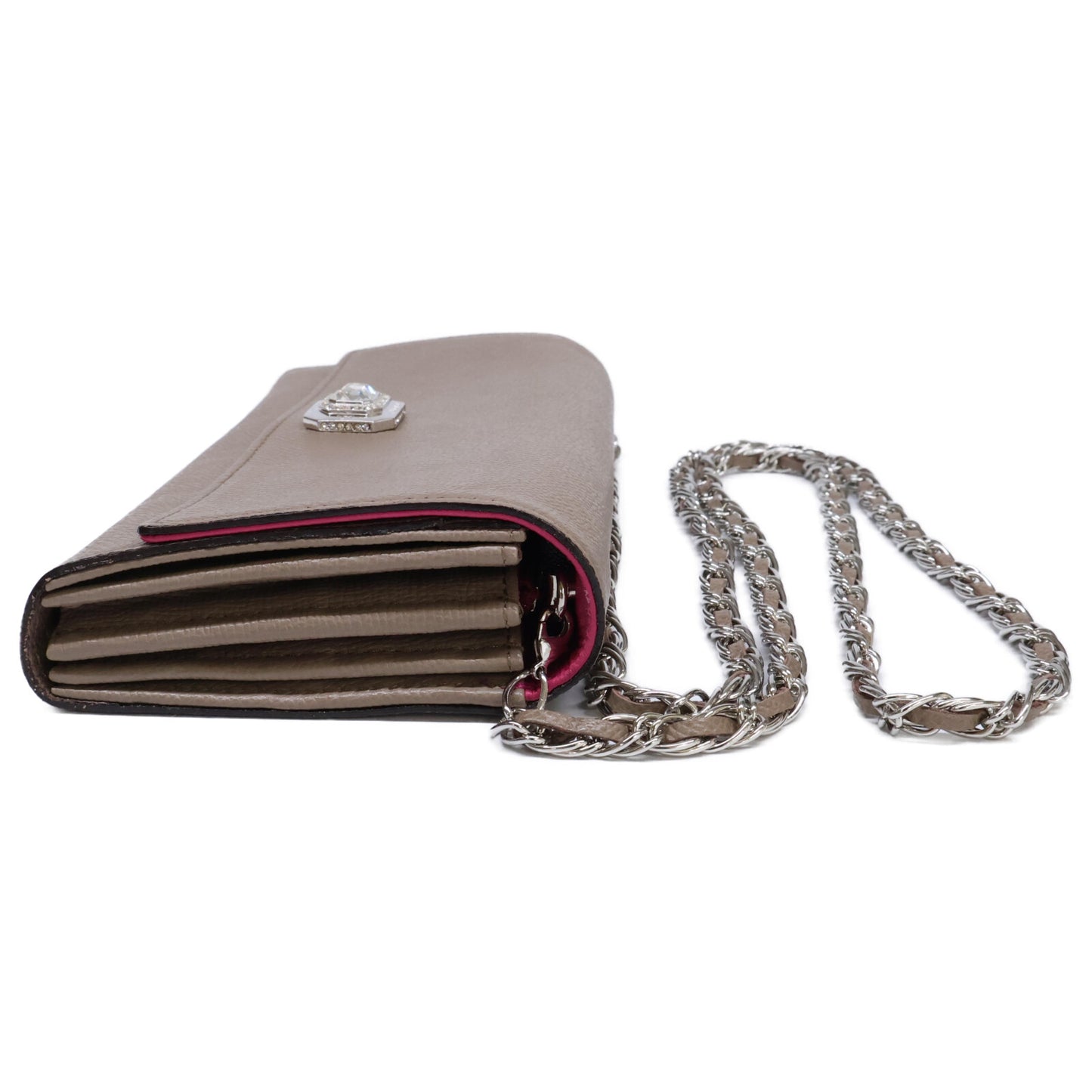 A.D.M.J. Accessoires De Mademoiselle ADMJ スワロフスキー チェーン付 長財布（小銭入れあり）