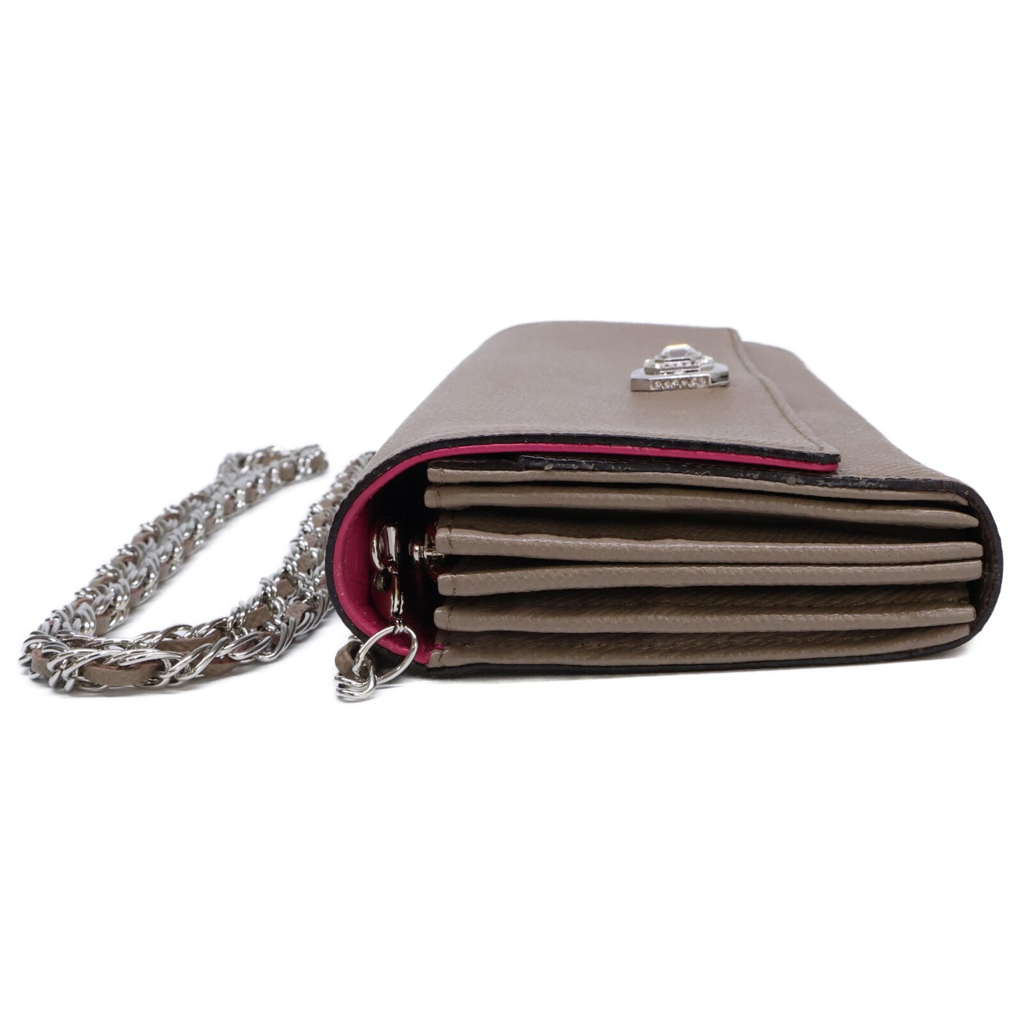 A.D.M.J. Accessoires De Mademoiselle ADMJ スワロフスキー チェーン付 長財布（小銭入れあり）