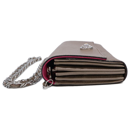 A.D.M.J. Accessoires De Mademoiselle ADMJ スワロフスキー チェーン付 長財布（小銭入れあり）