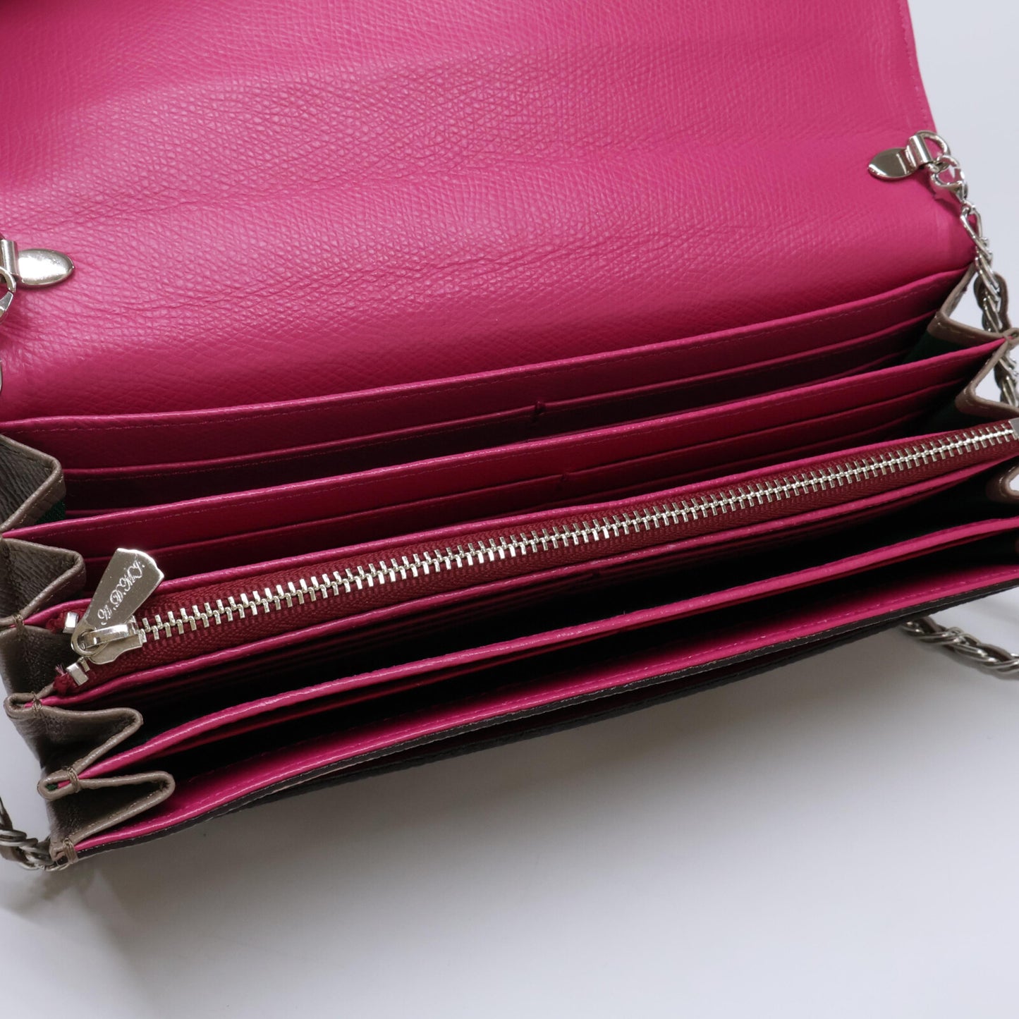 A.D.M.J. Accessoires De Mademoiselle ADMJ スワロフスキー チェーン付 長財布（小銭入れあり）