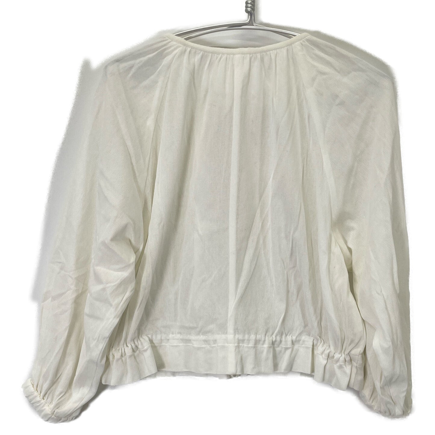 ANAYI アナイ 10231710 23年製 ﾎﾜｲﾄ ｺｯﾄﾝﾎﾞｲﾙｷﾞｬｻﾞｰﾌﾞﾙｿﾞﾝ ジャケット 36